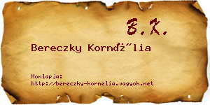 Bereczky Kornélia névjegykártya