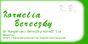 kornelia bereczky business card